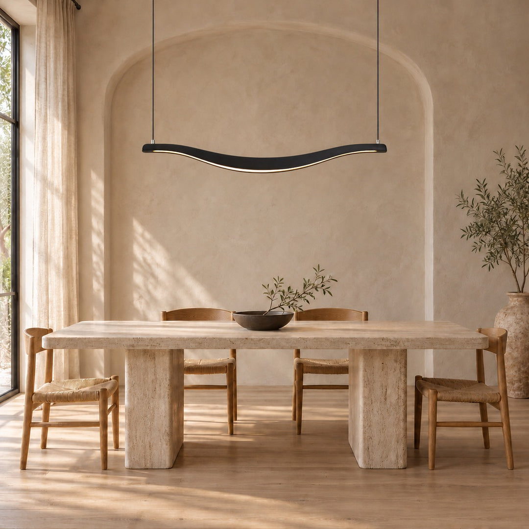 Modern Chandelier Light Ceiling Mounted Metal Acrylic Ash Wood Integrated LED Adjustable
