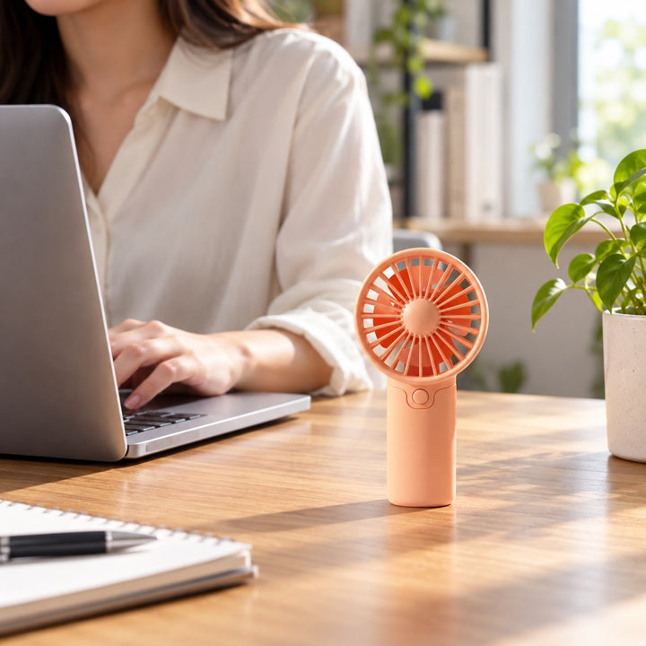 Portable Handheld Fan Lightweight Battery Operated Mini Fan with Compact Design for On-the-Go Cooling