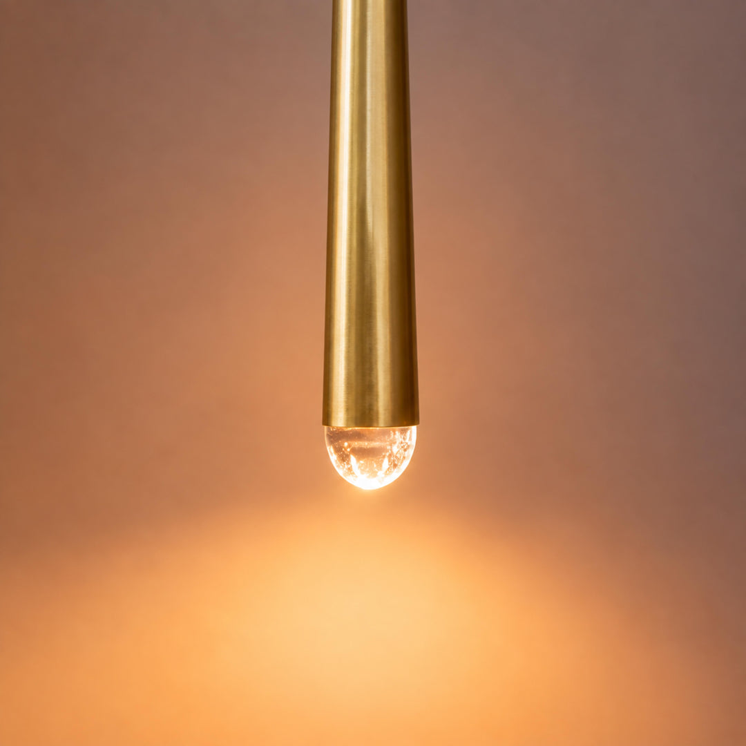 Modern Copper & Crystal Pendant Light with G4 LED