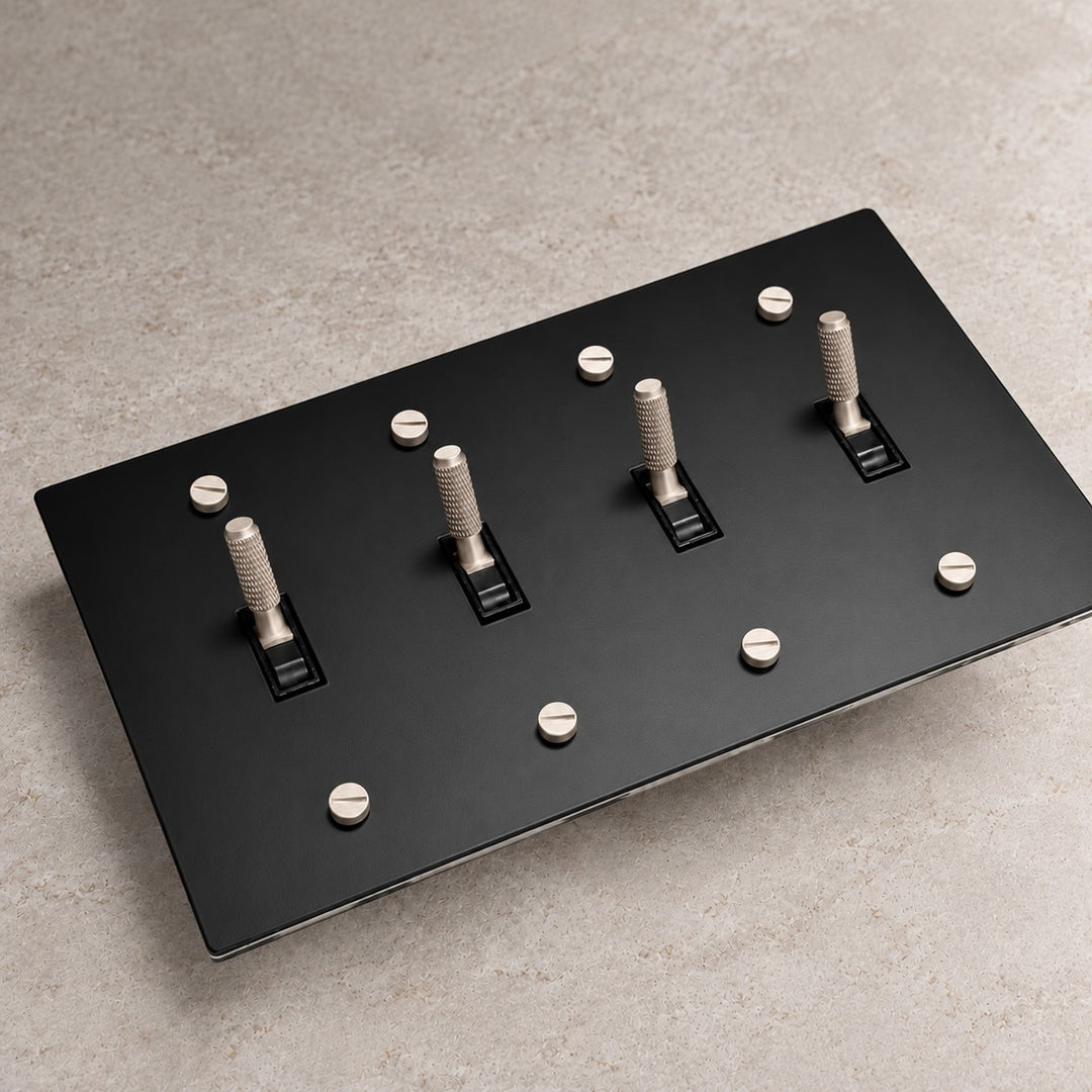 Solid Brass Toggle Light Switch – 3-Way, 1–4 Gang