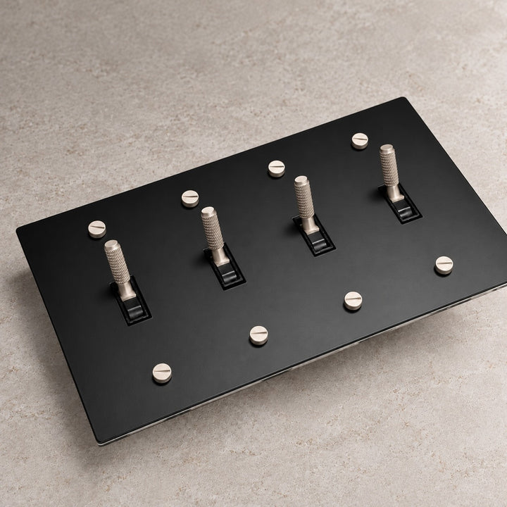 Solid Brass Toggle Light Switch – 3-Way, 1–4 Gang