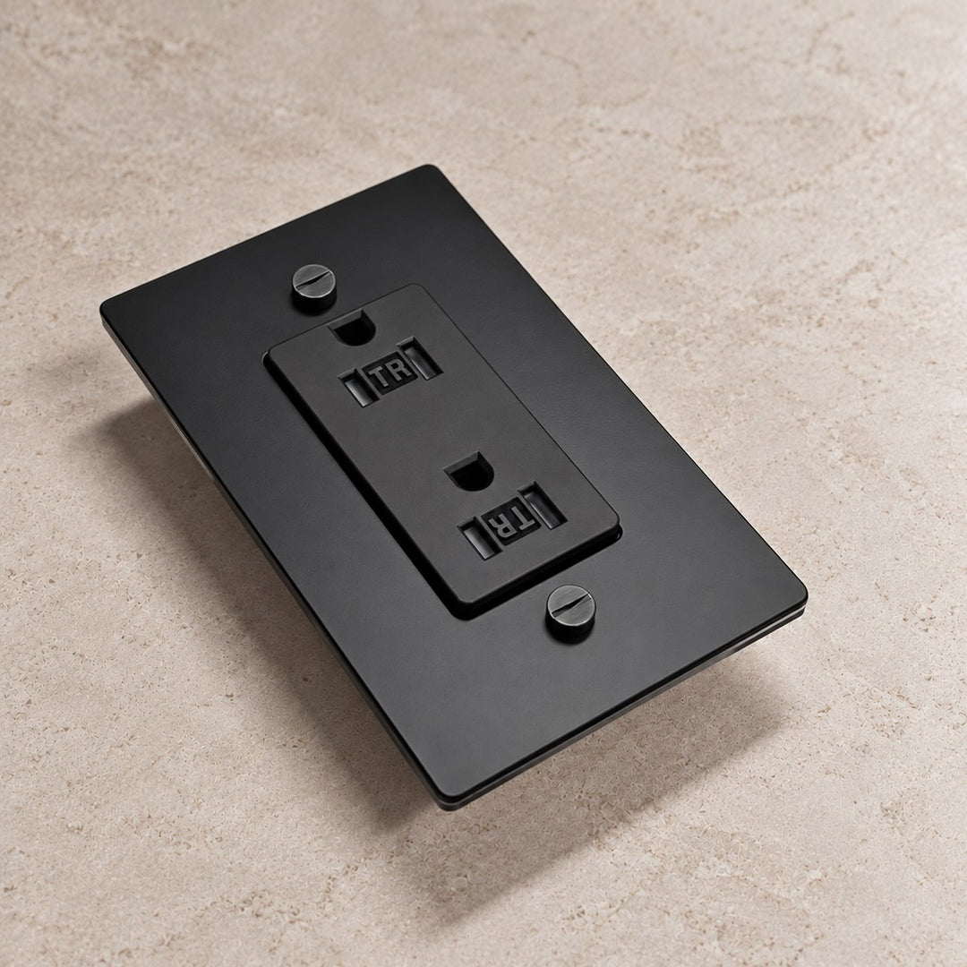Solid Brass Tamper-Resistant Electrical Outlet – 15A Duplex Receptacle, 1–4 Gang