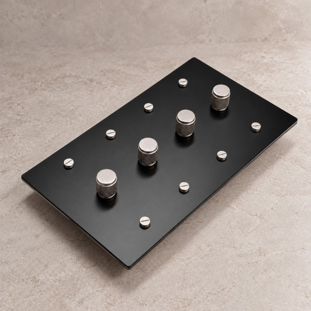 Solid Brass Rotary Dimmer Light Switch – 1–4 Gang