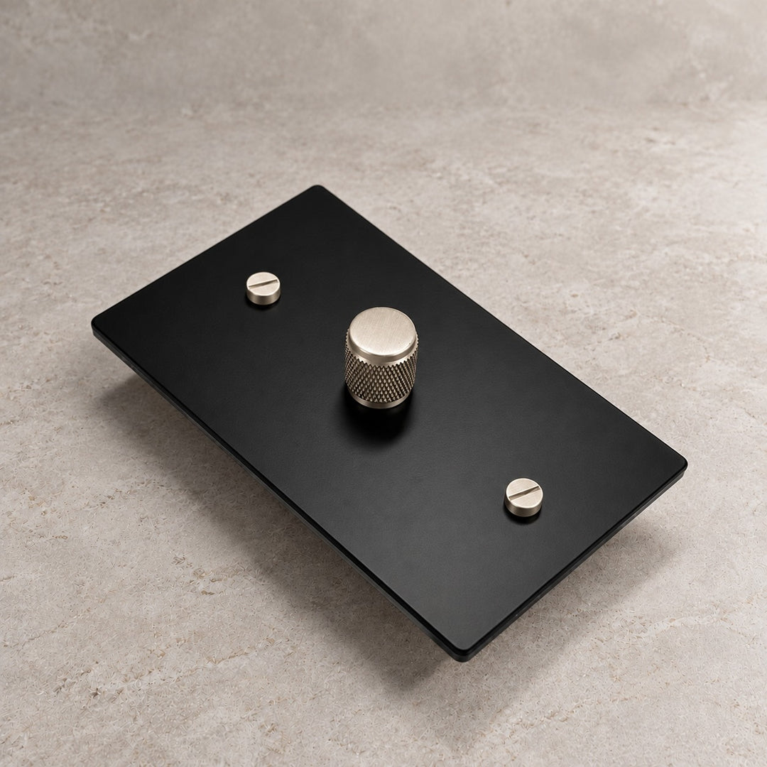 Solid Brass Rotary Dimmer Light Switch – 1–4 Gang