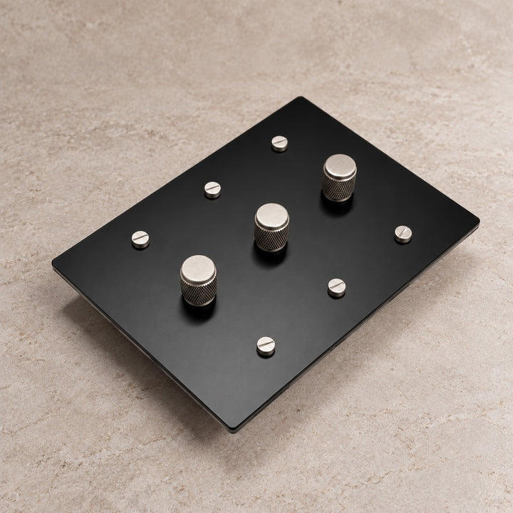 Solid Brass Rotary Dimmer Light Switch – 1–4 Gang