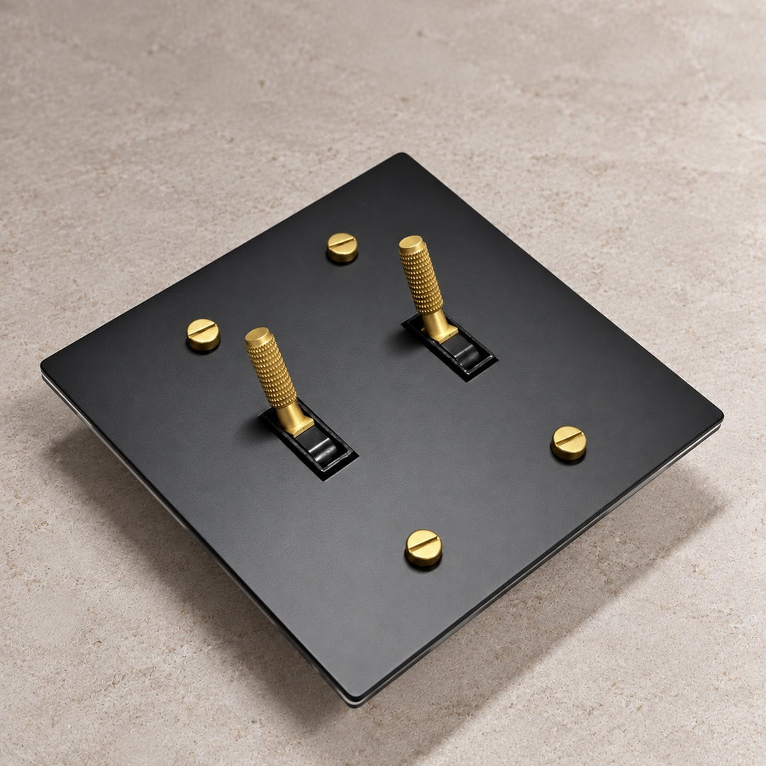 Solid Brass Toggle Light Switch – 3-Way, 1–4 Gang