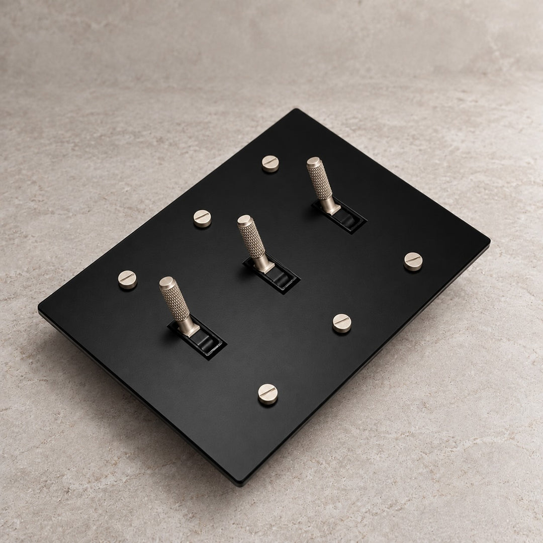 Solid Brass Toggle Light Switch – 3-Way, 1–4 Gang