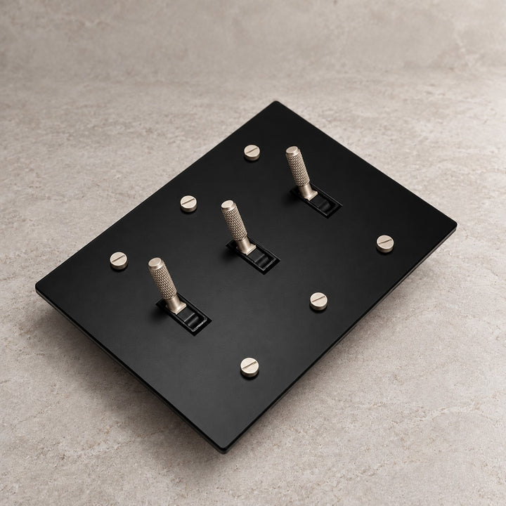 Solid Brass Toggle Light Switch – 3-Way, 1–4 Gang