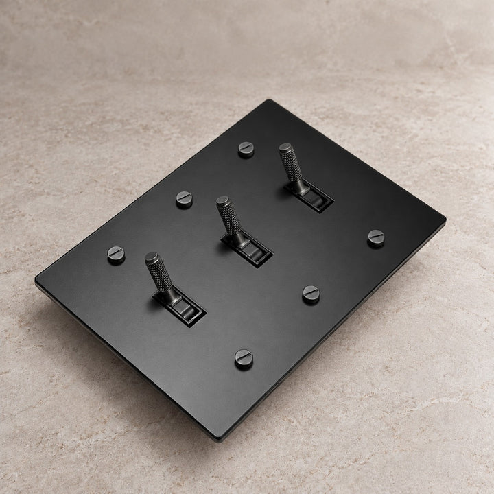 Solid Brass Toggle Light Switch – 3-Way, 1–4 Gang