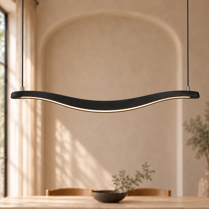 Modern Chandelier Light Ceiling Mounted Metal Acrylic Ash Wood Integrated LED Adjustable