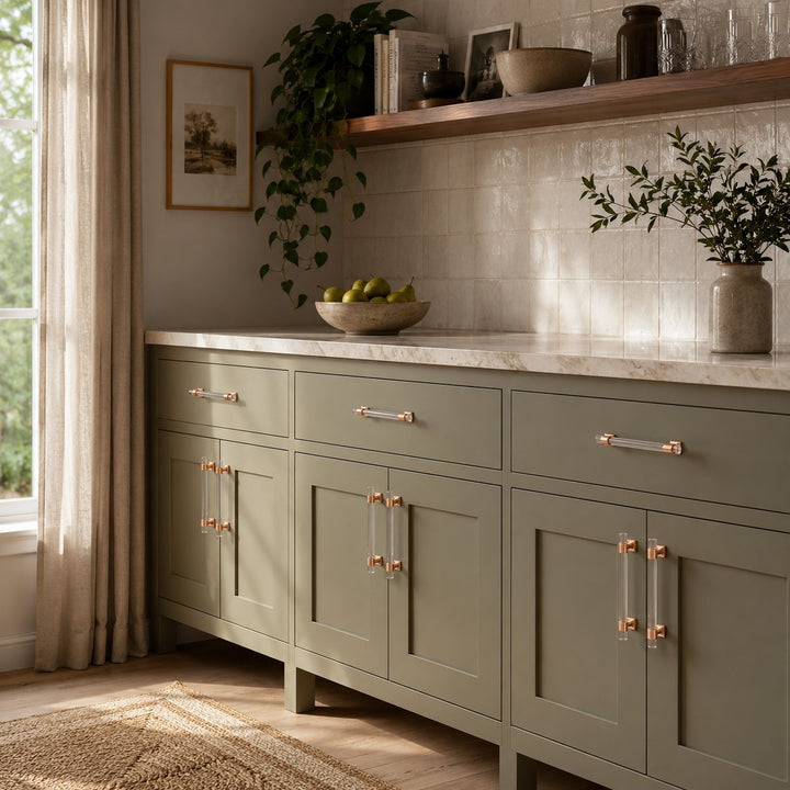 Modern Acrylic Cabinet Handles and Drawer Pulls with Ergonomic Grip Easy Installation