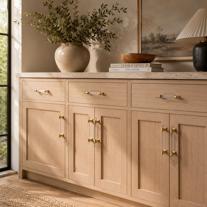 Modern Acrylic Cabinet Handles and Drawer Pulls with Ergonomic Grip Easy Installation