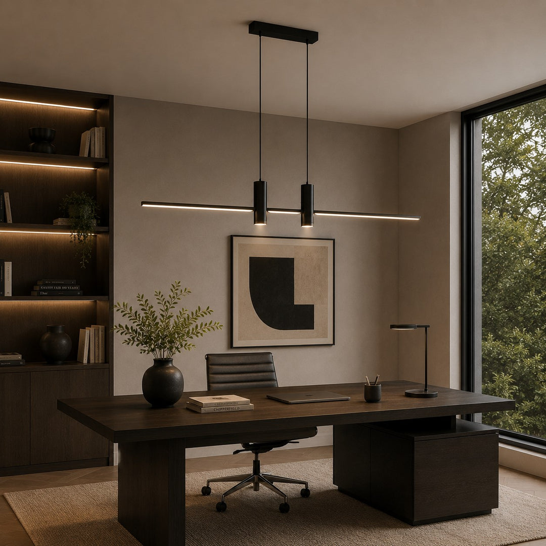 Modern Adjustable Pendant Light Metal Hanging Fixture with LED Technology for Kitchen Lighting