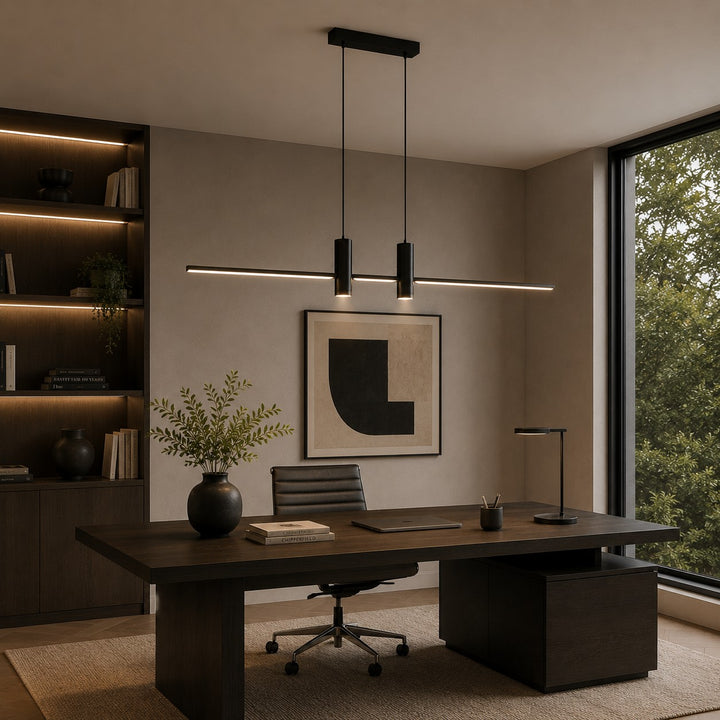 Modern Adjustable Pendant Light Metal Hanging Fixture with LED Technology for Kitchen Lighting