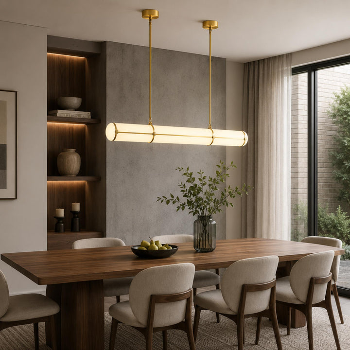 Modern Adjustable Pendant Light Metal LED Hanging Fixture for Kitchen and Dining Spaces