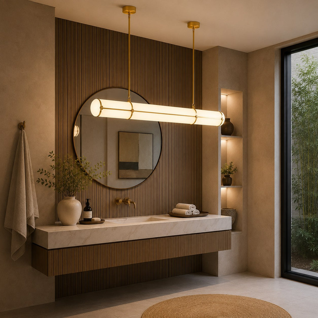 Modern Adjustable Pendant Light Metal LED Hanging Fixture for Kitchen and Dining Spaces