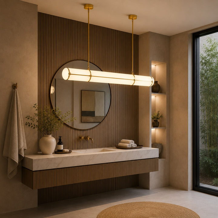 Modern Adjustable Pendant Light Metal LED Hanging Fixture for Kitchen and Dining Spaces