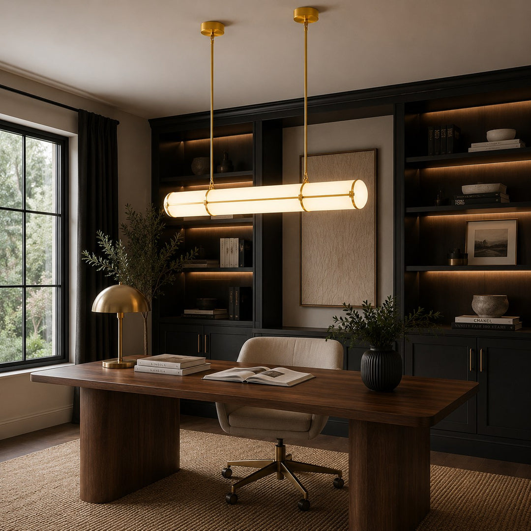 Modern Adjustable Pendant Light Metal LED Hanging Fixture for Kitchen and Dining Spaces