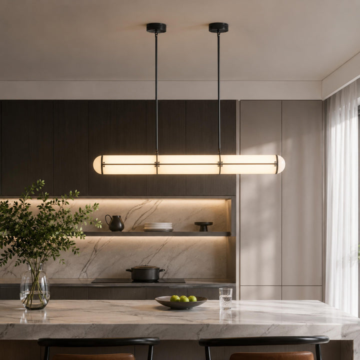 Modern Adjustable Pendant Light Metal LED Hanging Fixture for Kitchen and Dining Spaces