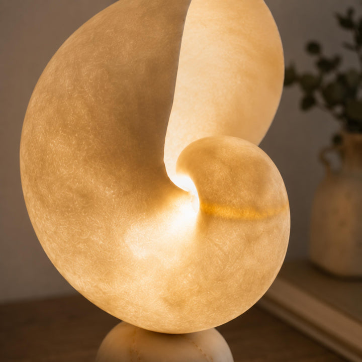 Modern Alabaster Table Lamp with Touch Control USB Charging and Adjustable Brightness for Bedside Use