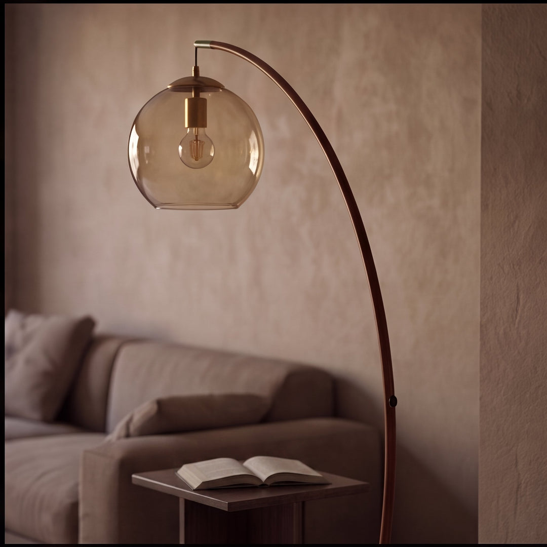 Modern Arc Floor Lamp Adjustable Metal Shade LED Lighting for Living Room and Bedroom