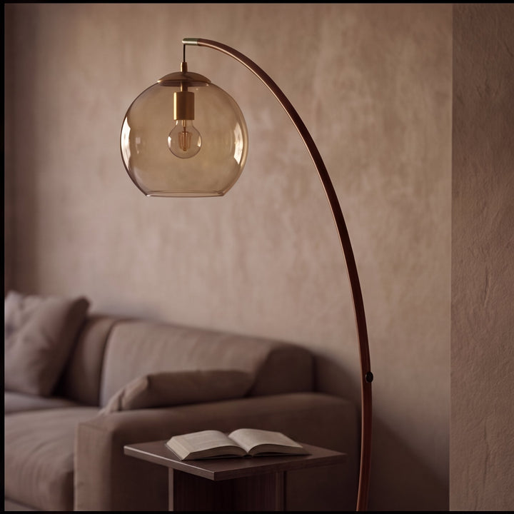 Modern Arc Floor Lamp Adjustable Metal Shade LED Lighting for Living Room and Bedroom