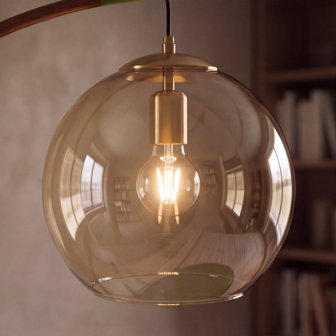 Modern Arc Floor Lamp Adjustable Metal Shade LED Lighting for Living Room and Bedroom