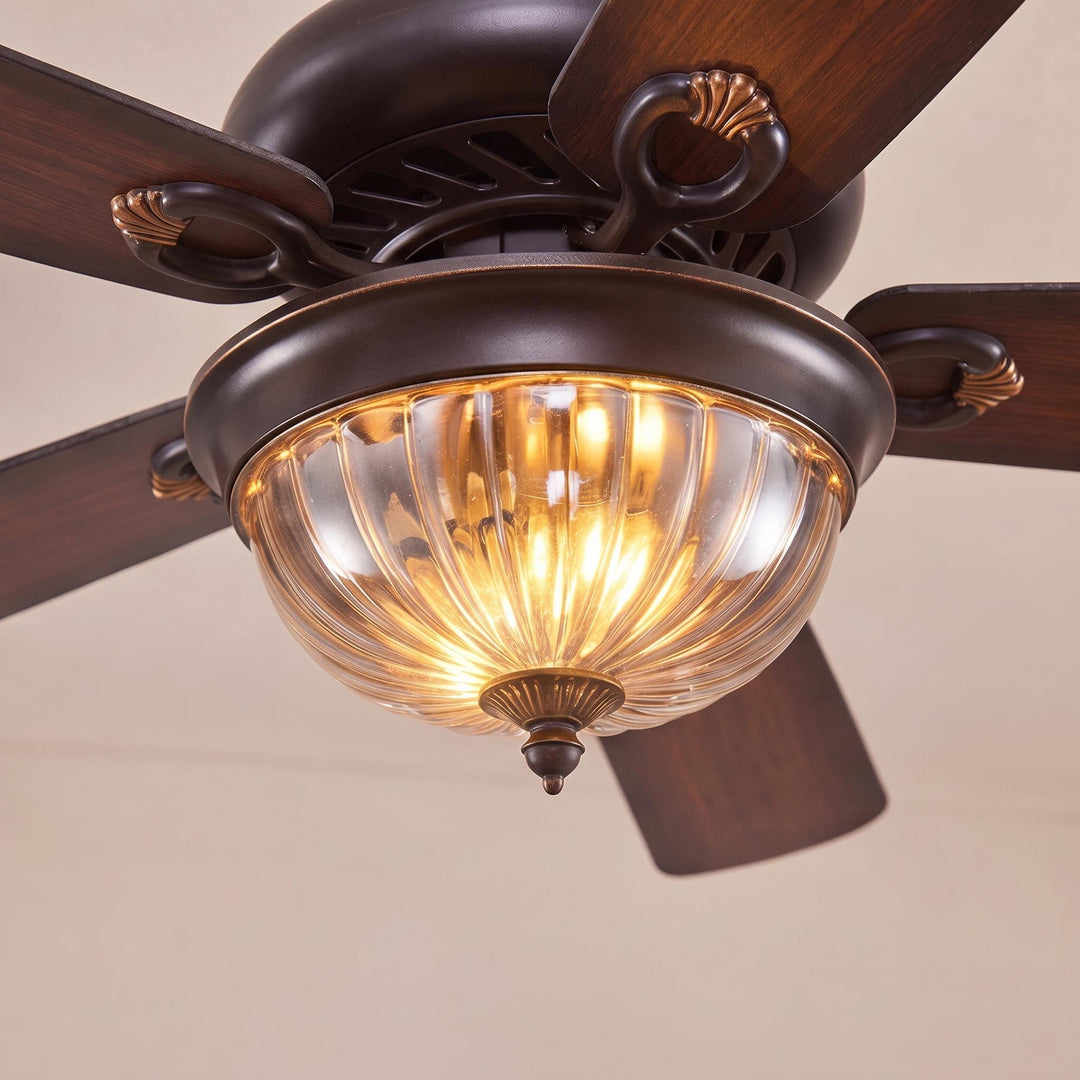 Modern Black Ceiling Fan with Lights Hanging Metal Blades Dimmable LED Adjustable Speed