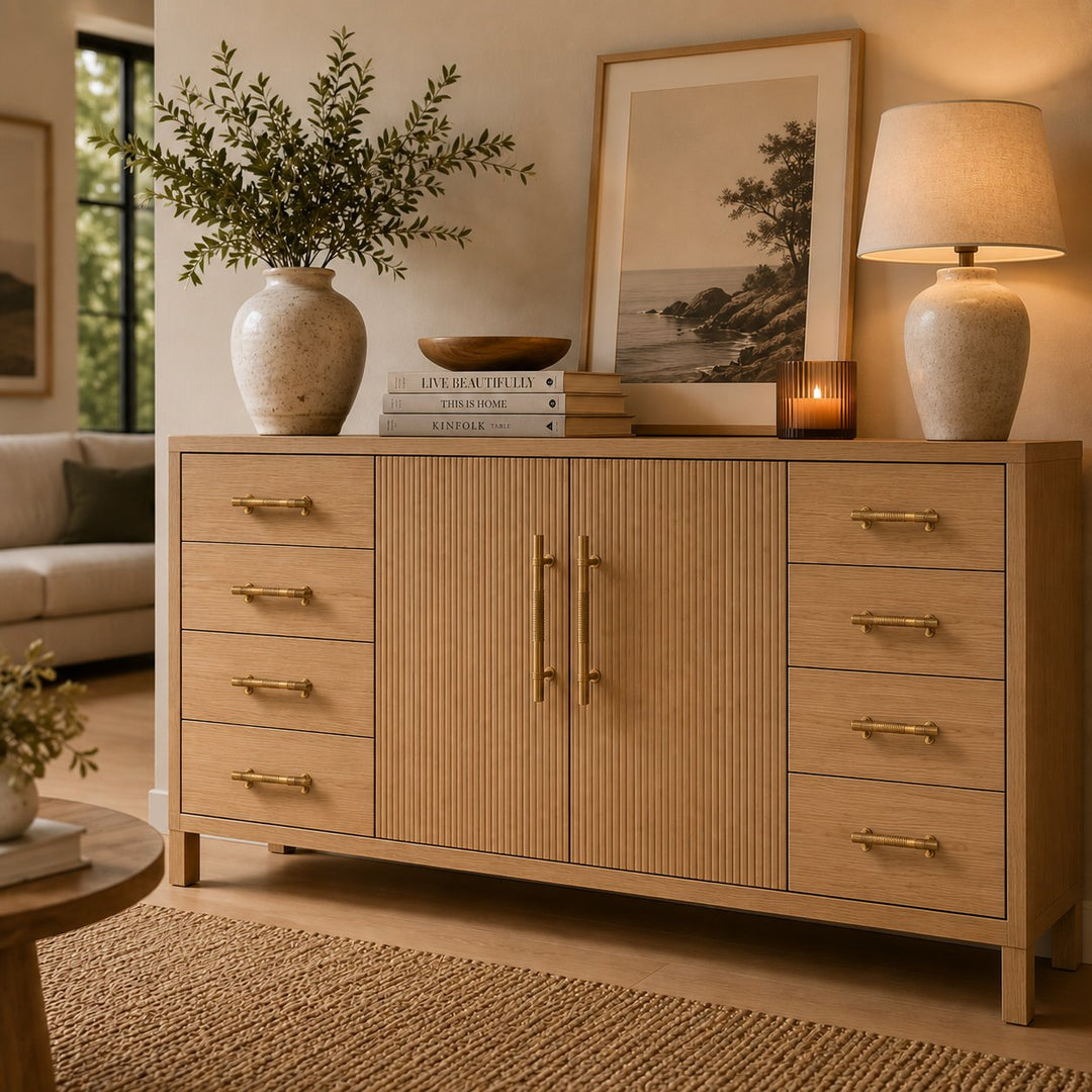 Modern Brass Cabinet Hardware Set with Antique Finish for Drawers and Cabinets