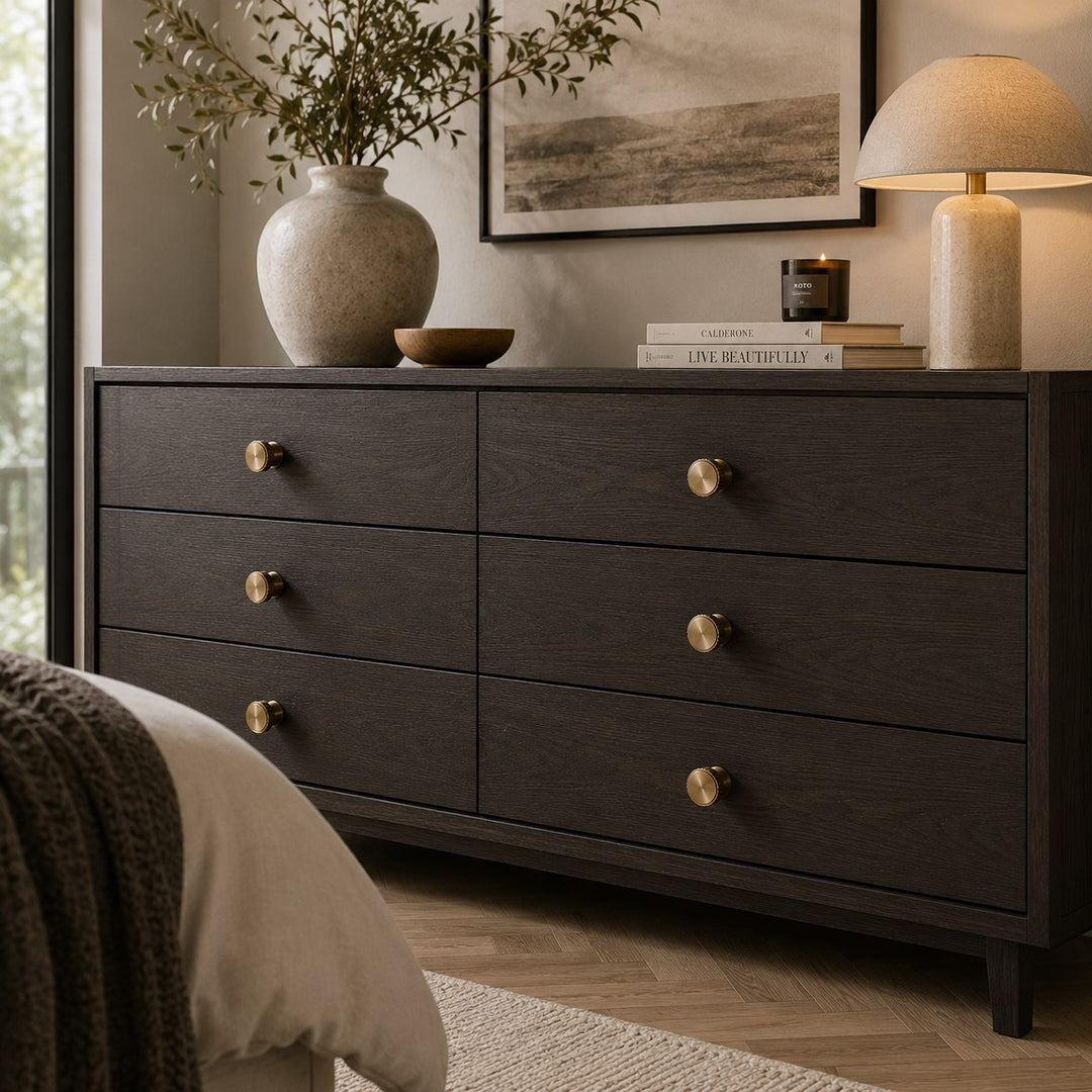 Modern Brass Cabinet Hardware Set with Antique Finish for Drawers and Cabinets
