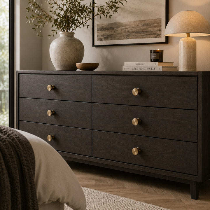 Modern Brass Cabinet Hardware Set with Antique Finish for Drawers and Cabinets