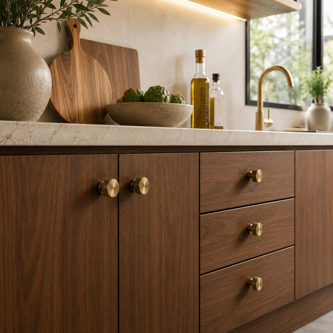 Modern Brass Cabinet Hardware Set with Antique Finish for Drawers and Cabinets