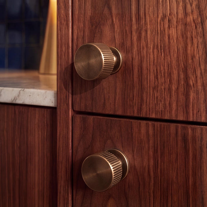 Modern Brass Cabinet Hardware Set with Antique Finish for Drawers and Cabinets