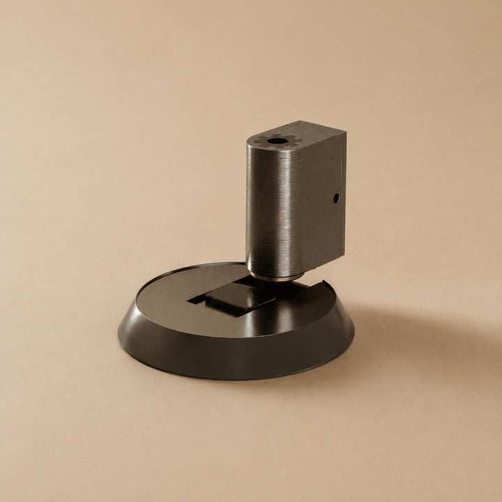 Modern Brass Door Stop with Cylindrical Design and Soft-Touch Mechanism for Floor Protection