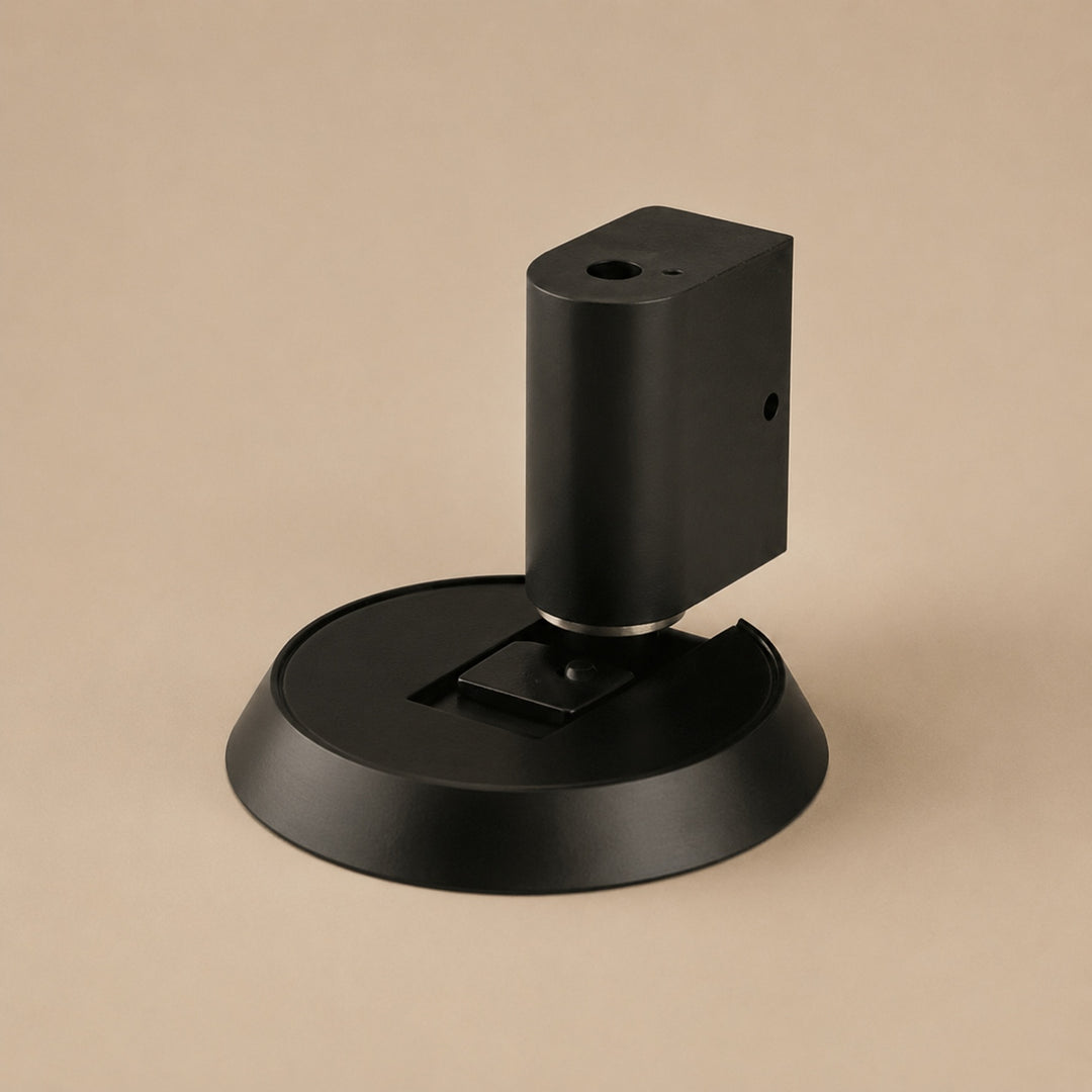 Modern Brass Door Stop with Cylindrical Design and Soft-Touch Mechanism for Floor Protection