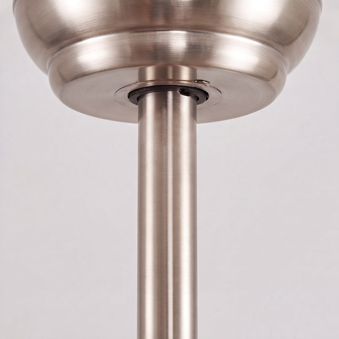 Modern Ceiling Fan with Lights Flush Mount Iron Glass Wood Blades LED Adjustable Speed