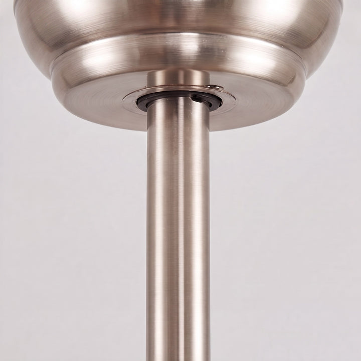 Modern Ceiling Fan with Lights Flush Mount Iron Glass Wood Blades LED Adjustable Speed