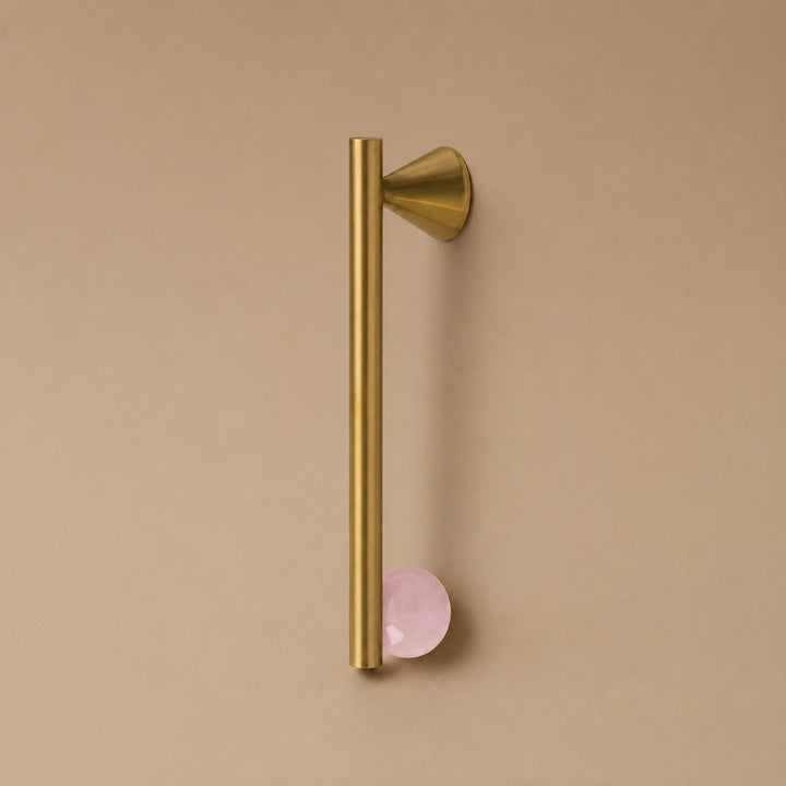Modern Crystal Drawer Pulls and Knobs Set with Rust-Resistant Brass Finish for Kitchen Cabinets
