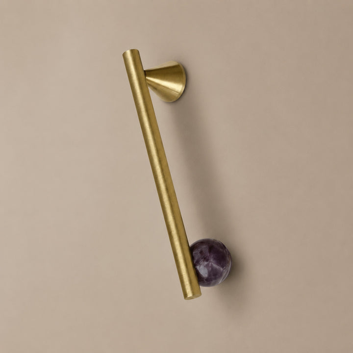 Modern Crystal Drawer Pulls and Knobs Set with Rust-Resistant Brass Finish for Kitchen Cabinets