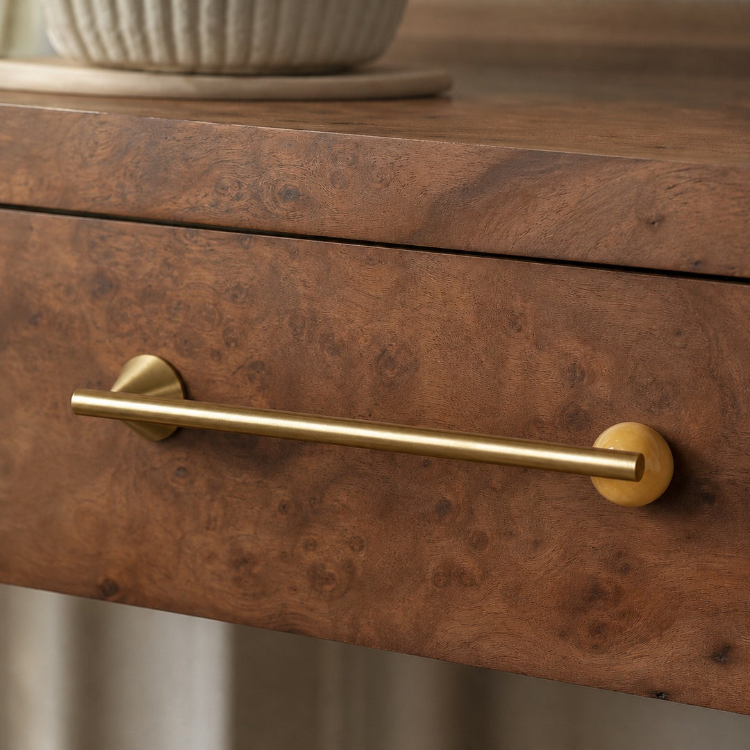 Modern Crystal Drawer Pulls and Knobs Set with Rust-Resistant Brass Finish for Kitchen Cabinets