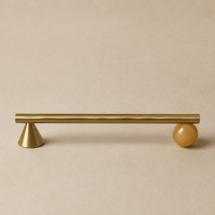 Modern Crystal Drawer Pulls and Knobs Set with Rust-Resistant Brass Finish for Kitchen Cabinets