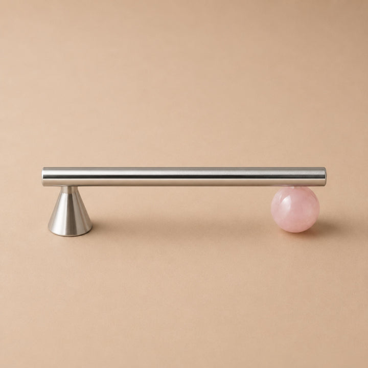 Modern Crystal Drawer Pulls and Knobs Set with Rust-Resistant Brass Finish for Kitchen Cabinets