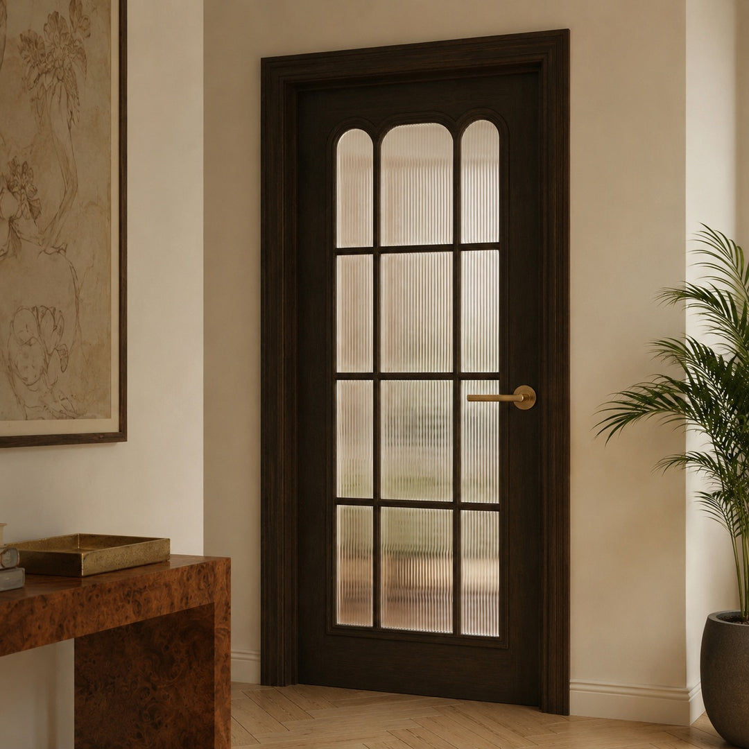Modern Door Handleset with Ergonomic Grip Durable Brass Matte Black Finish for Interior Doors