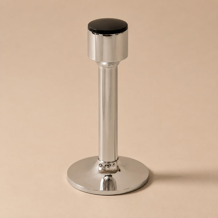 Modern Door Stop Solid Brass Adhesive or Screw Mounted with Rubber Tip for Noise Reduction