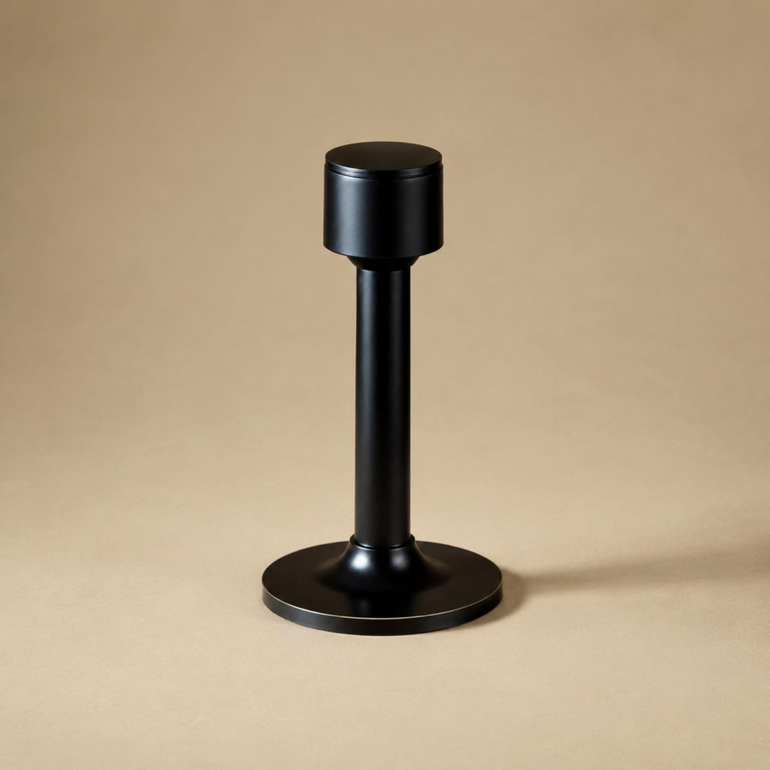 Modern Door Stop Solid Brass Adhesive or Screw Mounted with Rubber Tip for Noise Reduction