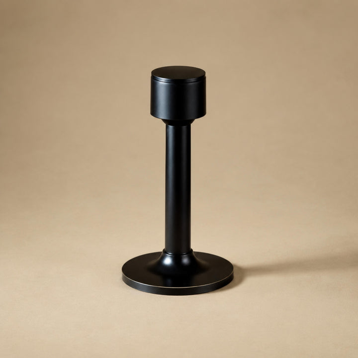 Modern Door Stop Solid Brass Adhesive or Screw Mounted with Rubber Tip for Noise Reduction