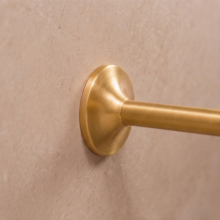 Modern Door Stop Solid Brass Adhesive or Screw Mounted with Rubber Tip for Noise Reduction