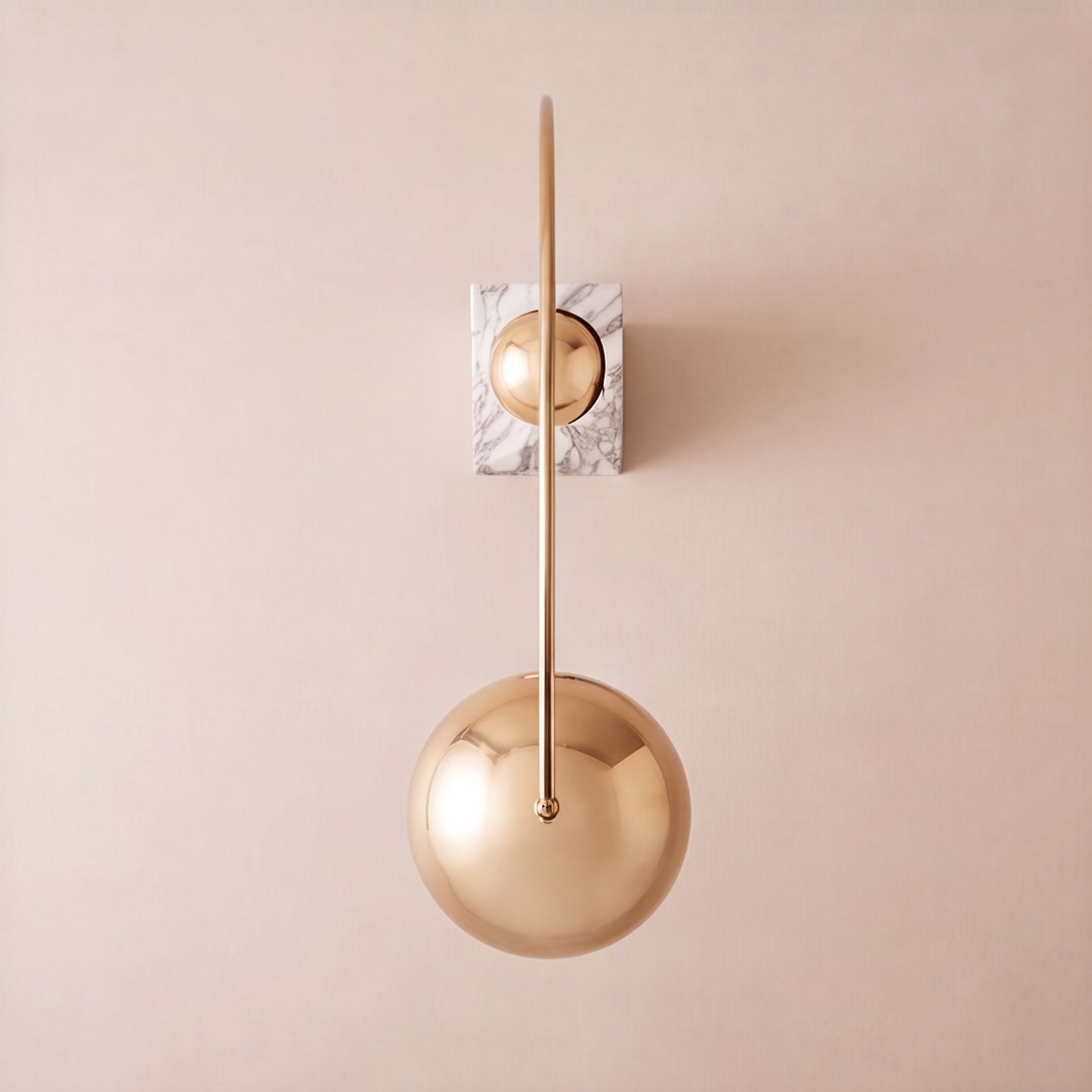 Modern Floor Lamp Adjustable Height Gold Marble Base LED Lighting 60-72 Inch