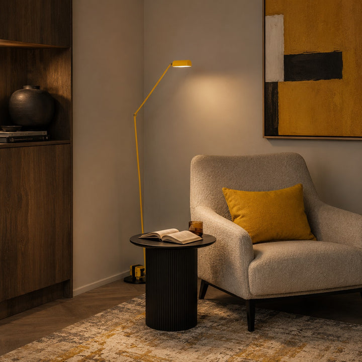 Modern Floor Lamp Adjustable Height Metal Shade LED Lighting for Living Room