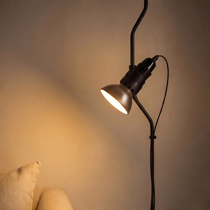 Modern Floor Lamp Adjustable Height Metal Spotlight Indoor Lighting